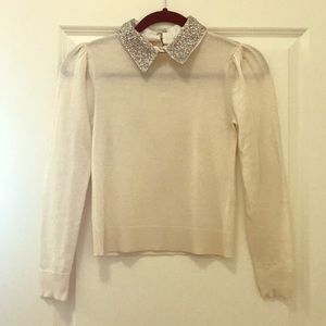 Alice & Olivia sweater with detachable collar